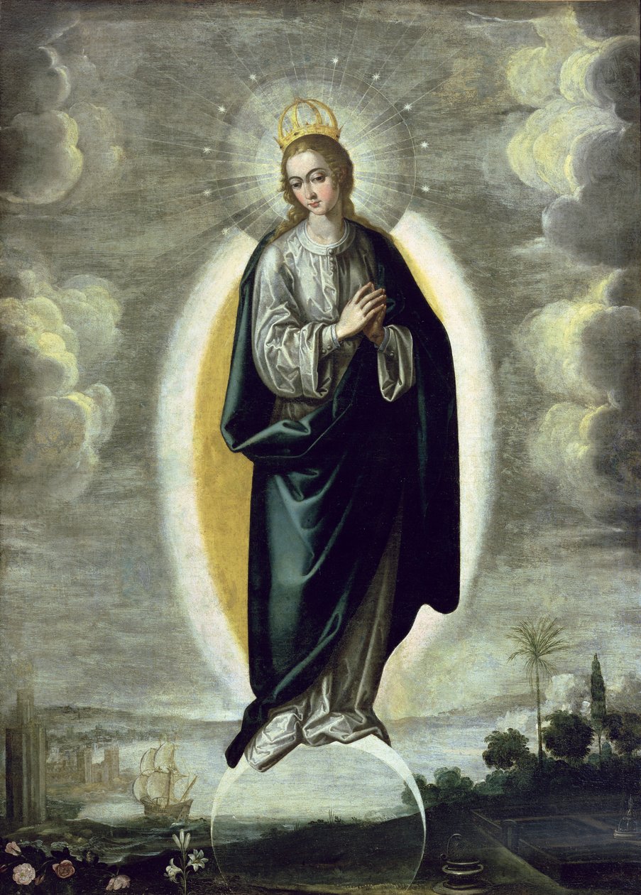 Neposkvrněné početí (tempera na panelu) od Francisco Pacheco