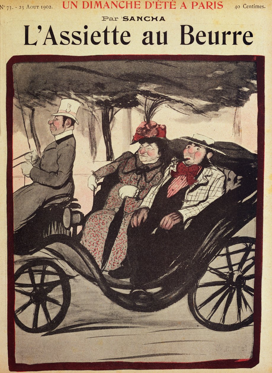 Nedělní ranní projížďka v Paříži, ilustrace z 