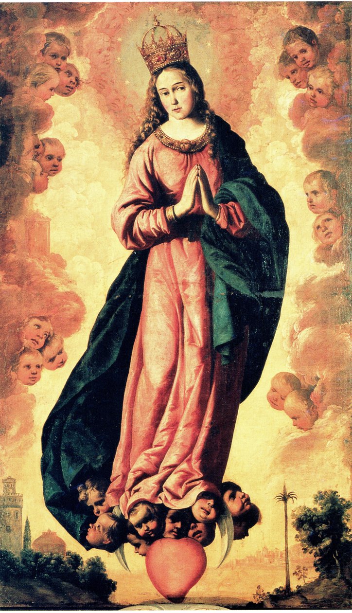 neposkvrněné početí od Francisco de Zurbaran