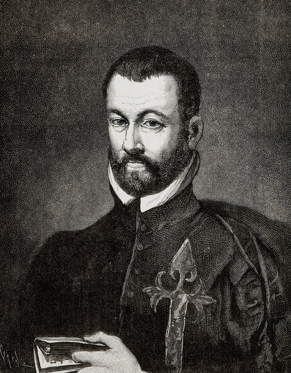 Portrét Benita ARIASE MONTANA (1527-1598), španělského humanisty a teologa, podle obrazu Francisca Pacheca od Francisco (after) Pacheco