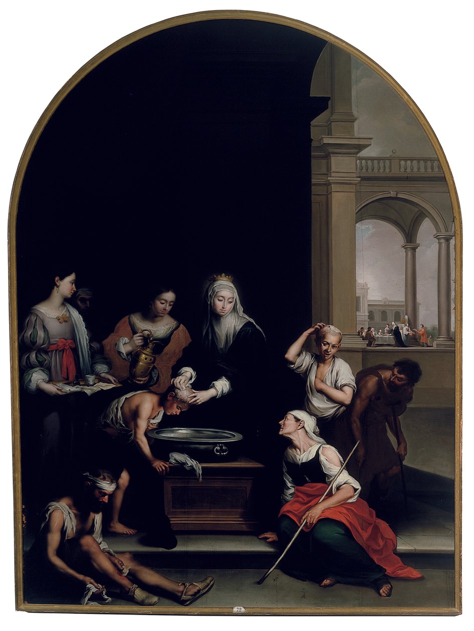 Charita svaté Isabely Maďarské, po Murillo od Francisco Augustin y Grande