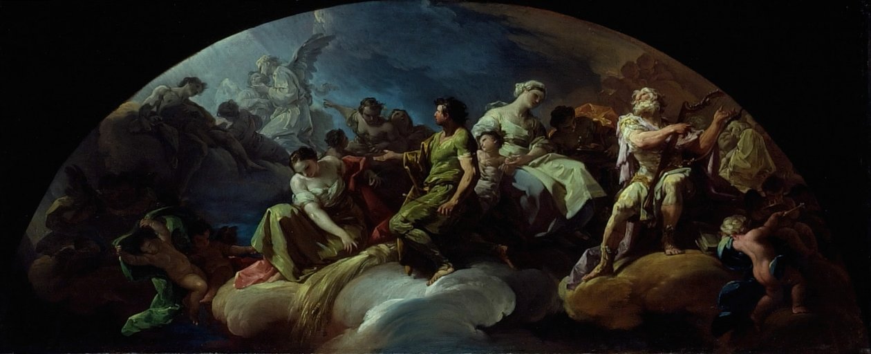 Starozákonní postavy v ráji, 175160. od Francisco Bayeu