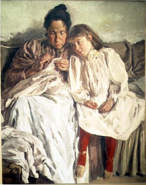 Matka a její dcera od Francisco Gimeno y Arasa