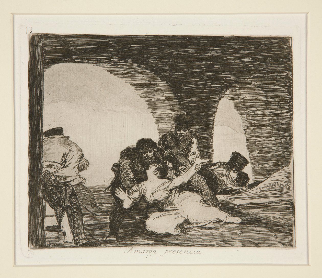 Hořká přítomnost (Bitter To Be Present), pl. 13 z The Disasters of War od Francisco de Goya