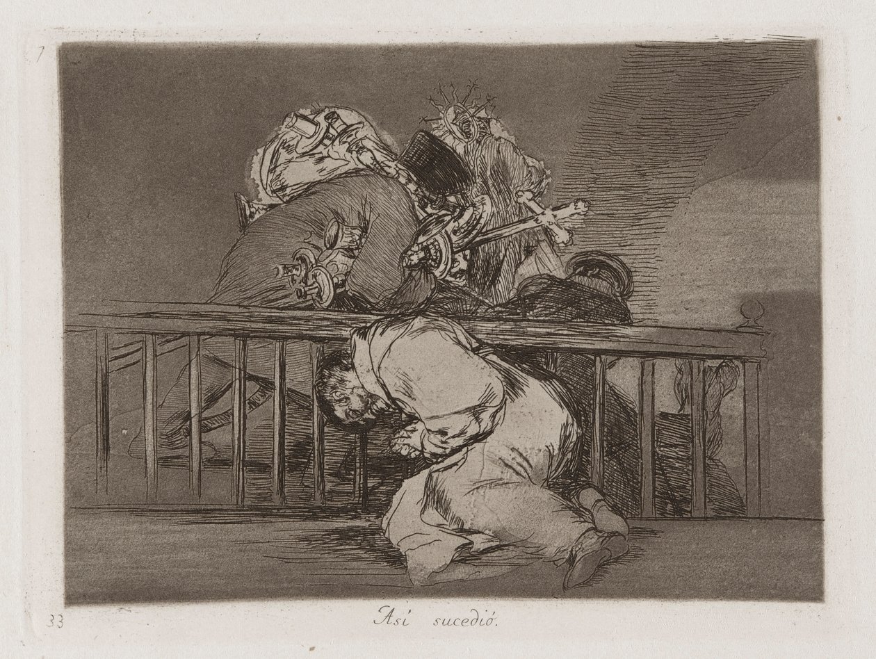 Tak jako? sucedi? (Takto se to stalo), Deska 47 z Los desastres de la guerra (The Disasters of War) od Francisco de Goya