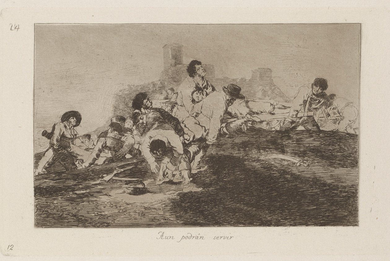 Stále mohou být užitečné, deska 24 z The Disasters of War od Francisco de Goya