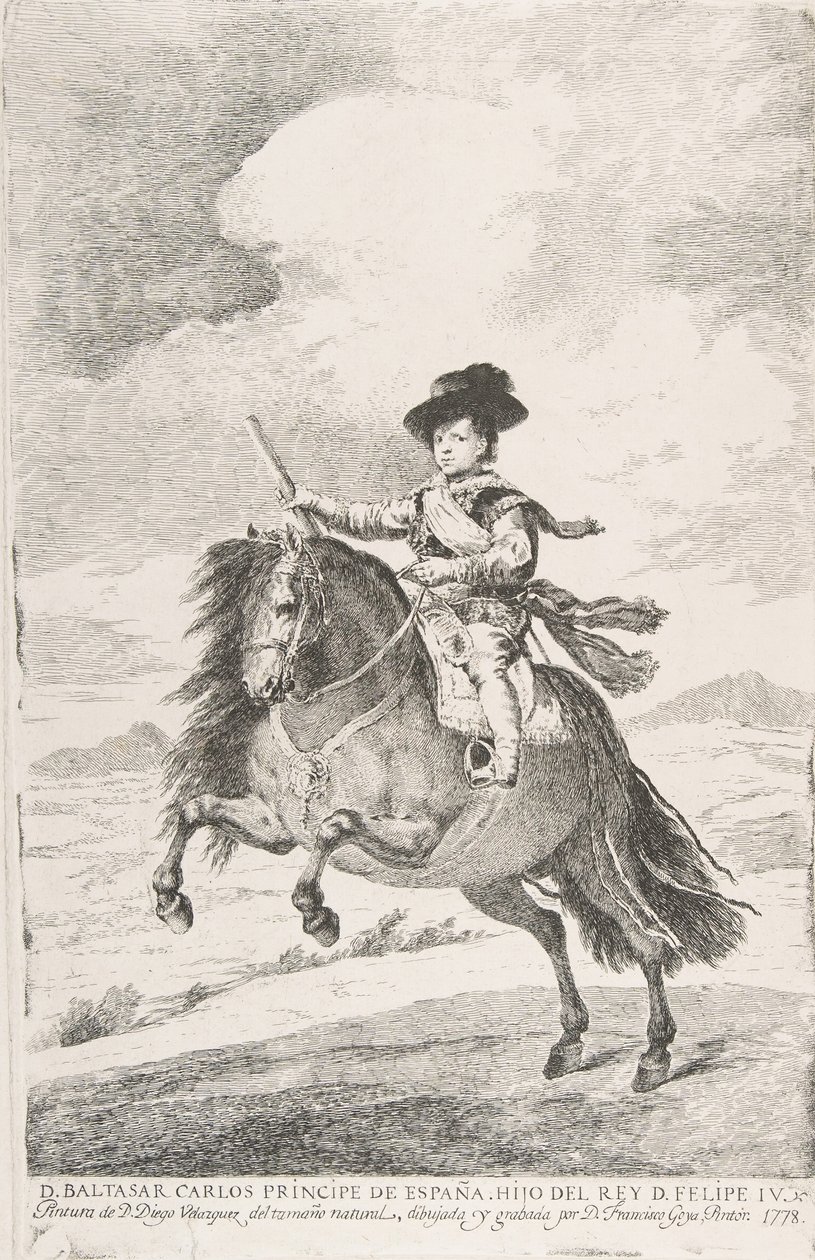 Baltasar Carlos, princ Španělský a syn Filipa IV. D. Baltasar Carlos Principe de Espa..., 1778. od Francisco de Goya