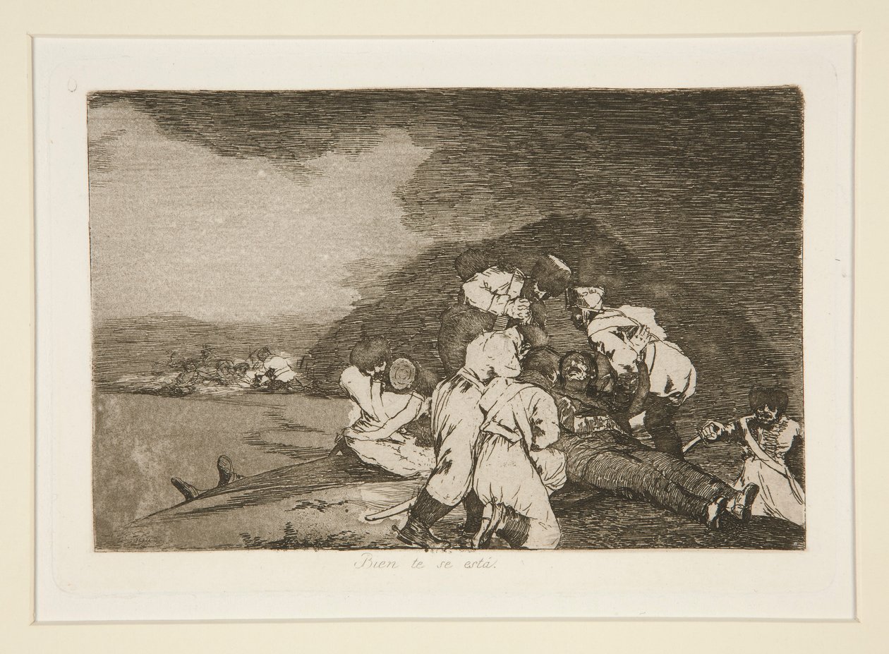 Jsi v pořádku? (It Serves You Right), pl. 6 z The Disasters of War od Francisco de Goya