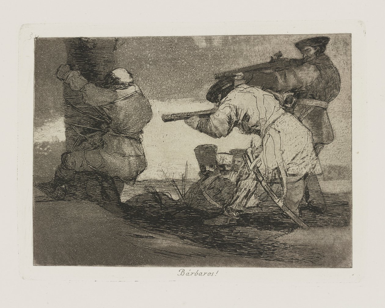 Barbaři! (Barbaři!), pl. 38 ze série The Disasters of War od Francisco de Goya