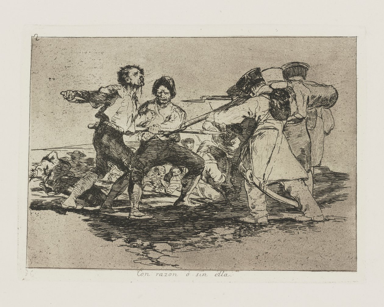 S rozumem? bez ní. (Správně nebo špatně.), pl. 2 ze série The Disasters of War od Francisco de Goya