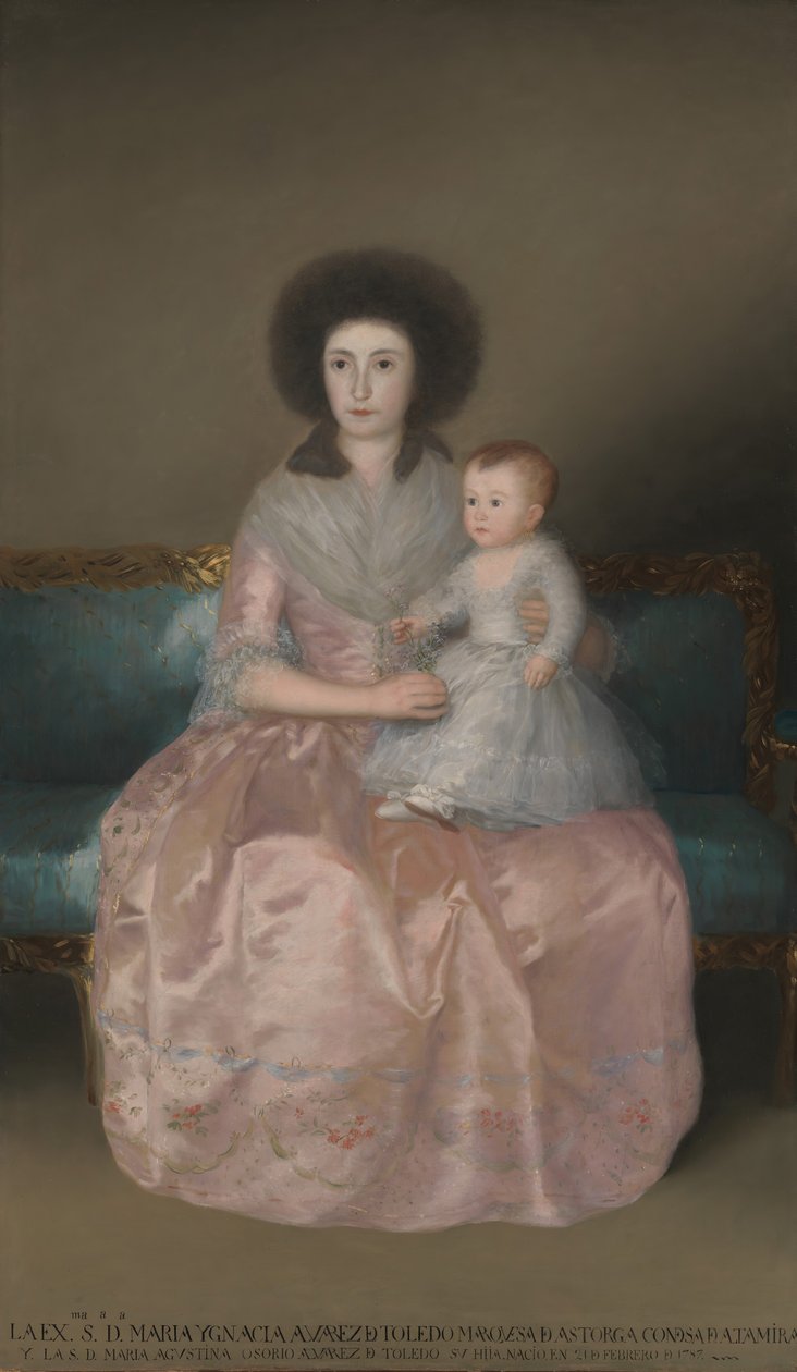 Hraběnka z Altamiry a její dcera, María Agustina, 1787-88. od Francisco de Goya