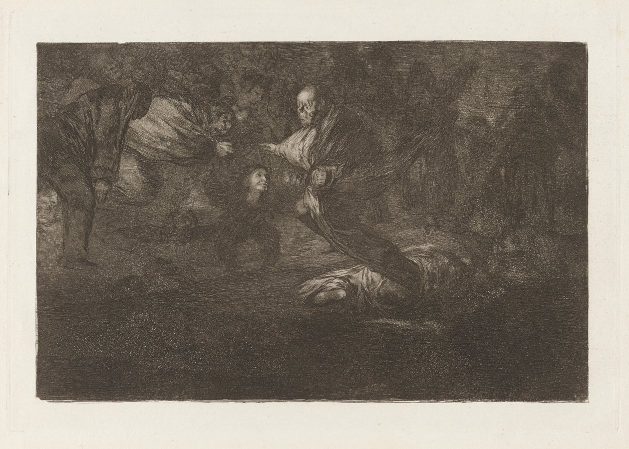 Bůh je stvořil a oni se spojili (Bůh je stvořil a oni se spojili), ze série Los disparates (Los proverbios) od Francisco de Goya