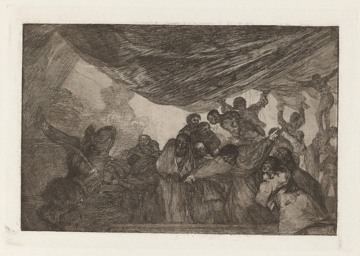 Disparate claro (Clear Folly), také známý jako Sin recomendarse a Dios ni al diablo (Aniž by se pochválil Bohu nebo ďáblu), ze série Los disparates (Los proverbios) od Francisco de Goya