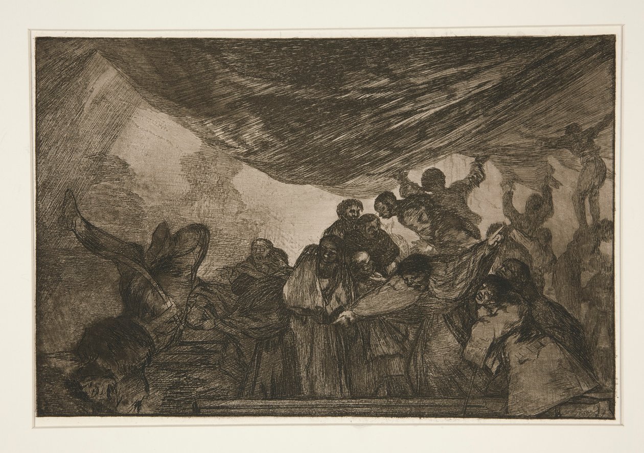 Nesourodé claro (Clear Folly), pl. 15 ze série Los proverbios od Francisco de Goya
