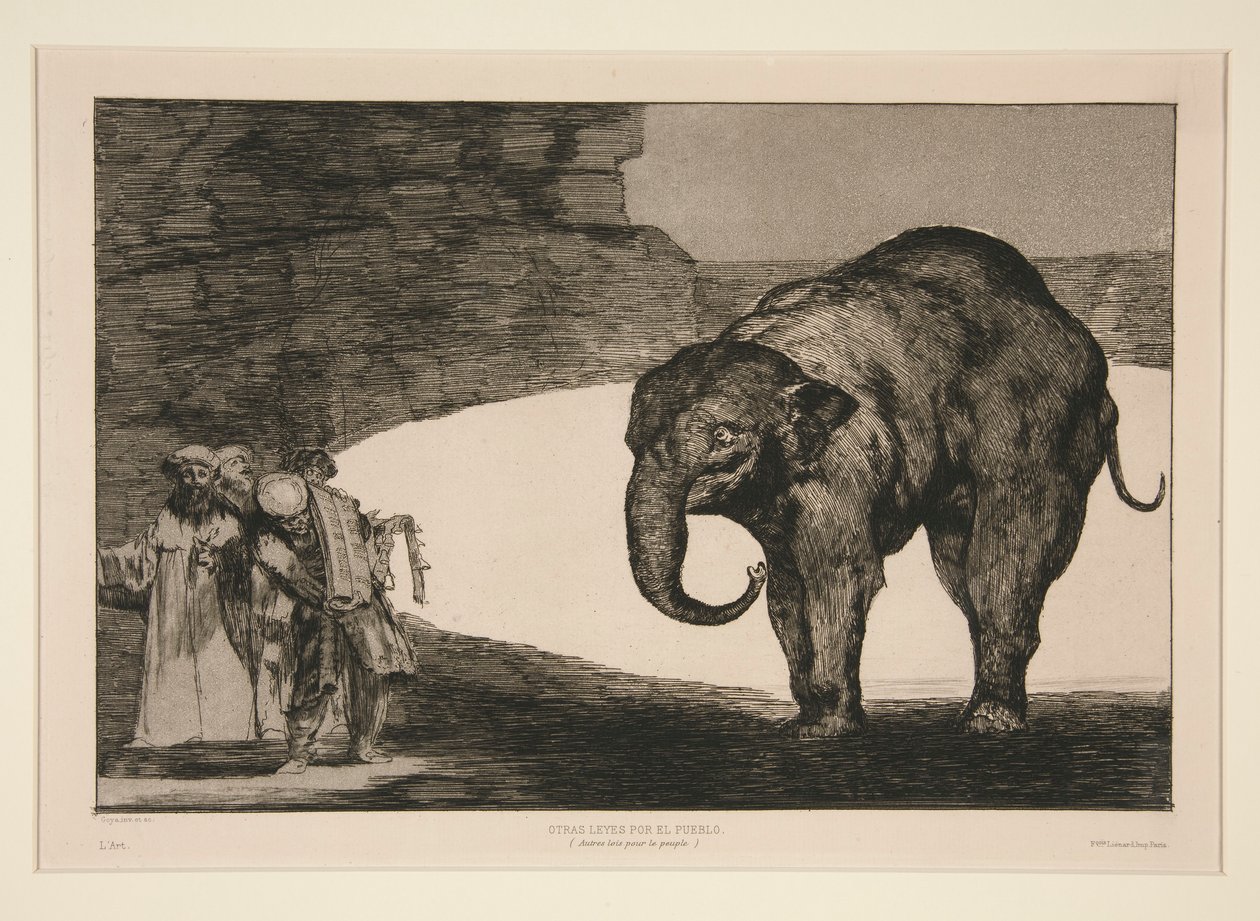 Disparate de bestia (Animal Folly), nečíslovaná deska ze série Los proverbios od Francisco de Goya