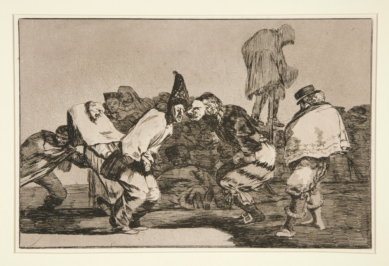 Disparate de carnaval (Carneval Folly), pl. 14 ze série Los proverbios od Francisco de Goya