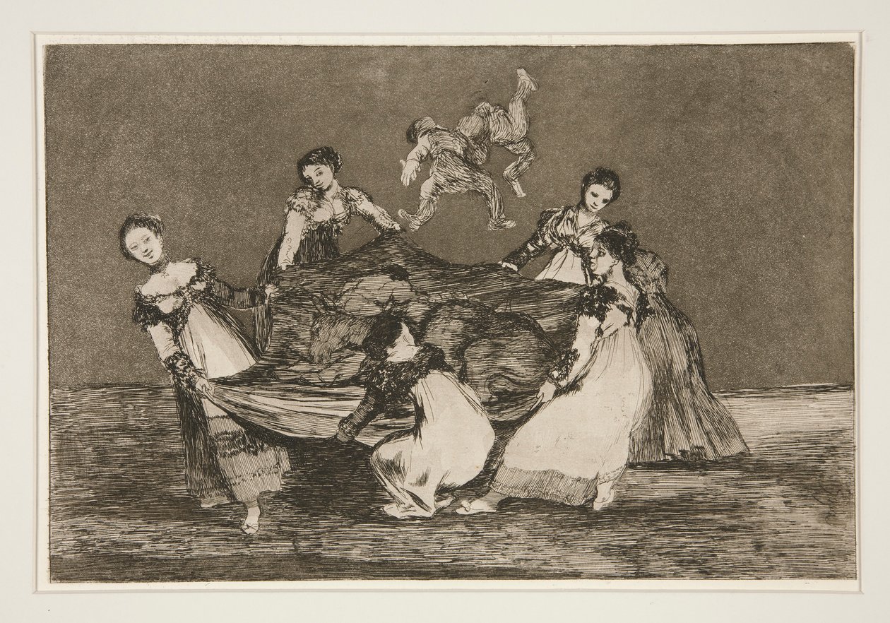 Nesourodá femenino (Feminine Folly), pl. 1 ze série Los proverbios od Francisco de Goya