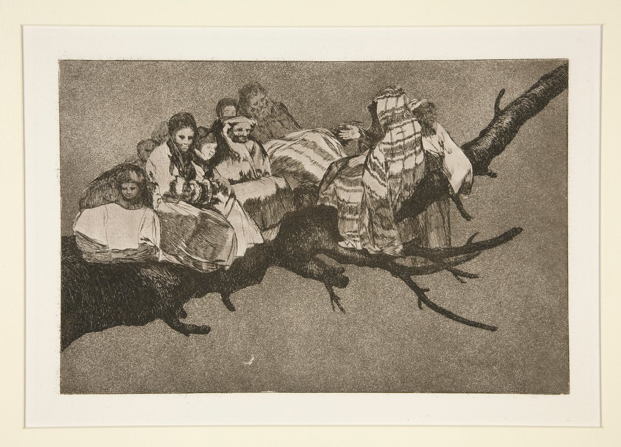 Nesourodé zesměšňování (Ridiculous Folly), pl. 3 ze série Los proverbios od Francisco de Goya