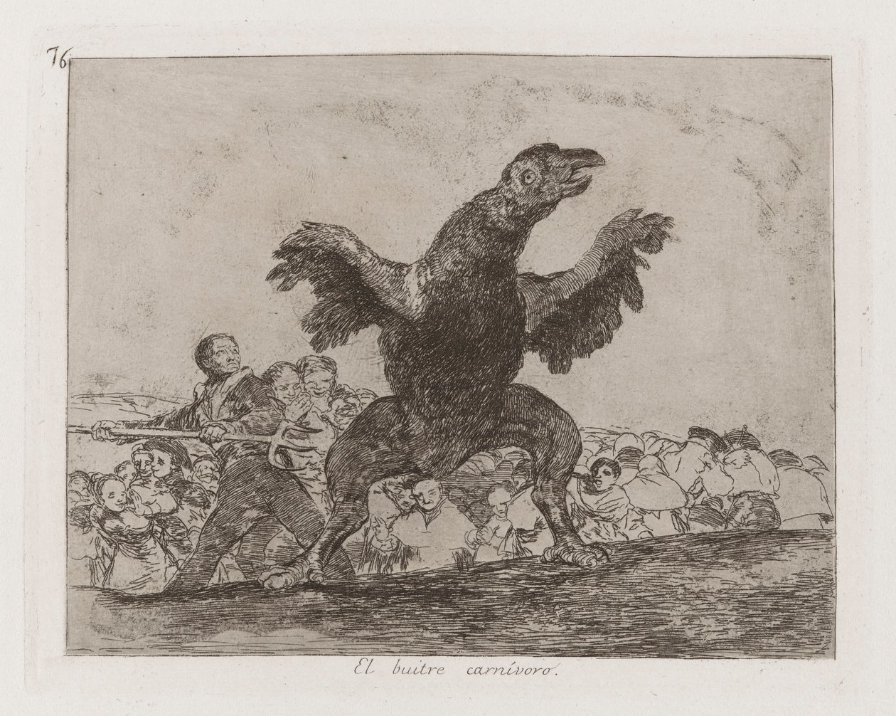 The Carnivorous Vulture, Plate 76 z The Disasters of War od Francisco de Goya
