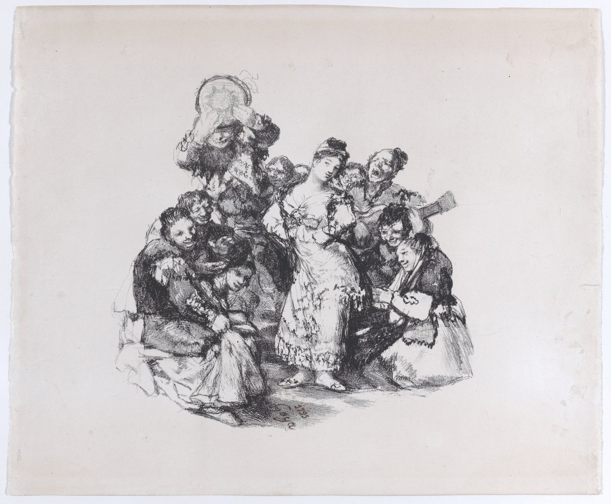 El vito Andaluský tanec, ca. 1825-1826, ca. 1825-1826. od Francisco de Goya