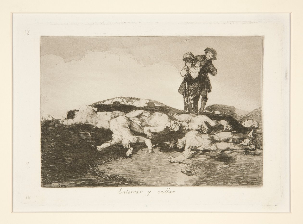 Bury them and Keep Quiet, pl. 18 z The Disasters of War od Francisco de Goya