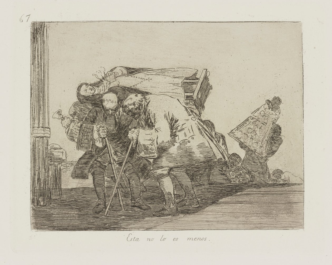 Tento není o nic méně. (To není méně), pl. 67 ze série The Disasters of War od Francisco de Goya