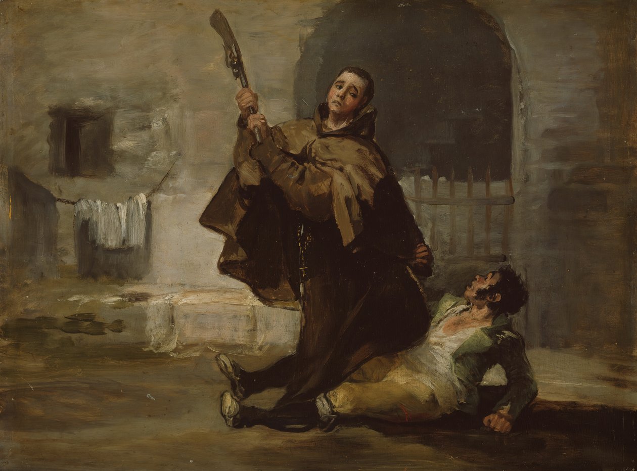 Friar Pedro Clubs El Maragato s pažbou zbraně, c. 1806. od Francisco de Goya