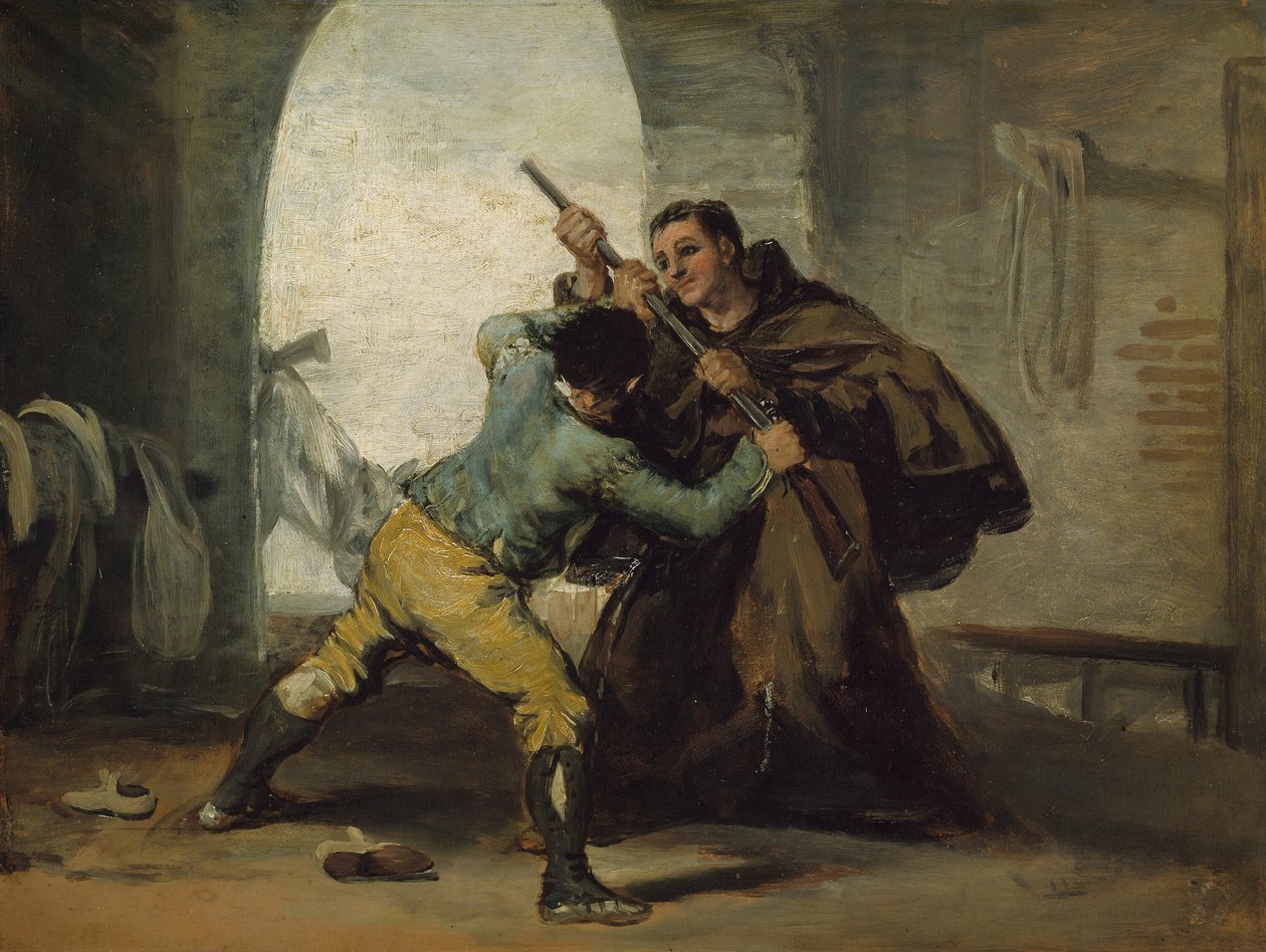 Friar Peter Wrests the Gun z El Maragato, c. 1806. od Francisco de Goya