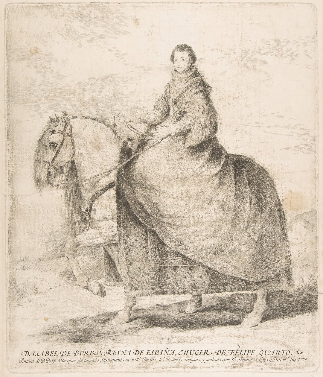 Isabela Bourbonská, královna Španělska a manželka Filipa IV. D. Isabela de Borbon, Reyna de Esp..., 1778. od Francisco de Goya