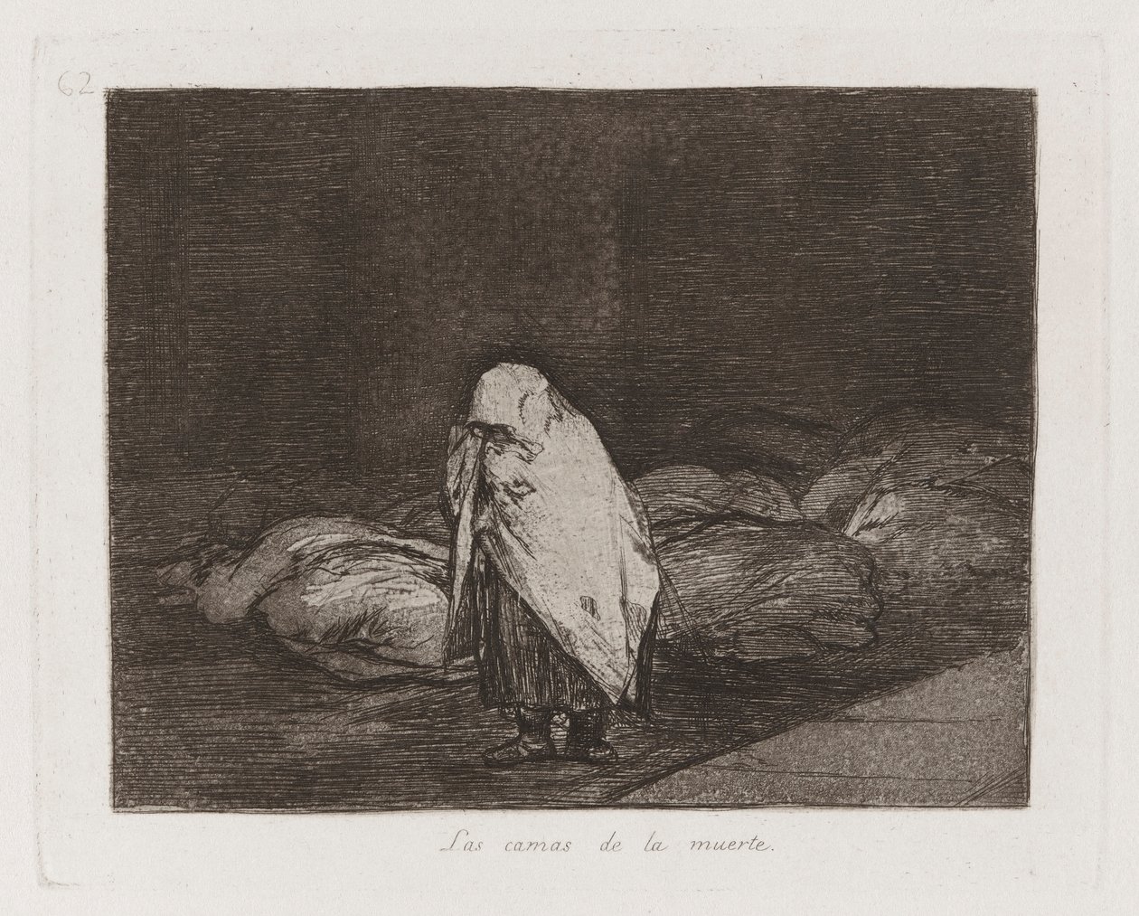 Postele smrti, deska 62 z The Disasters of War od Francisco de Goya