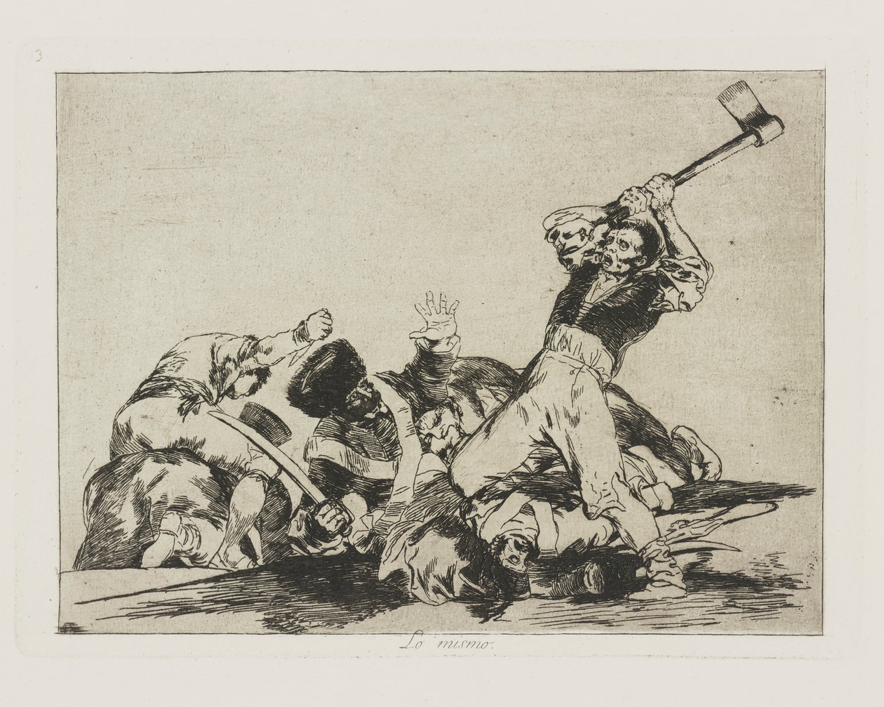 Totéž (The Same), pl. 3 ze série The Disasters of War od Francisco de Goya