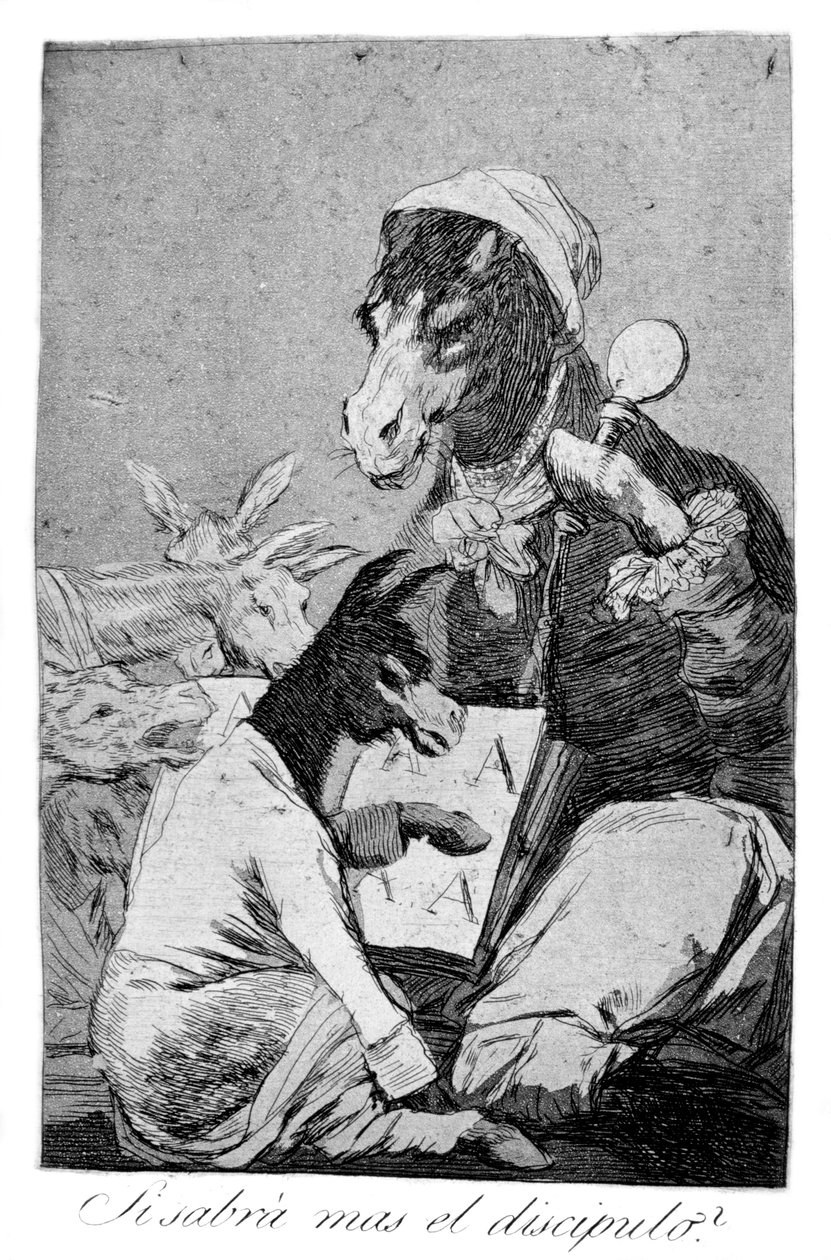 Žák snad neví víc, 1799 od Francisco de Goya