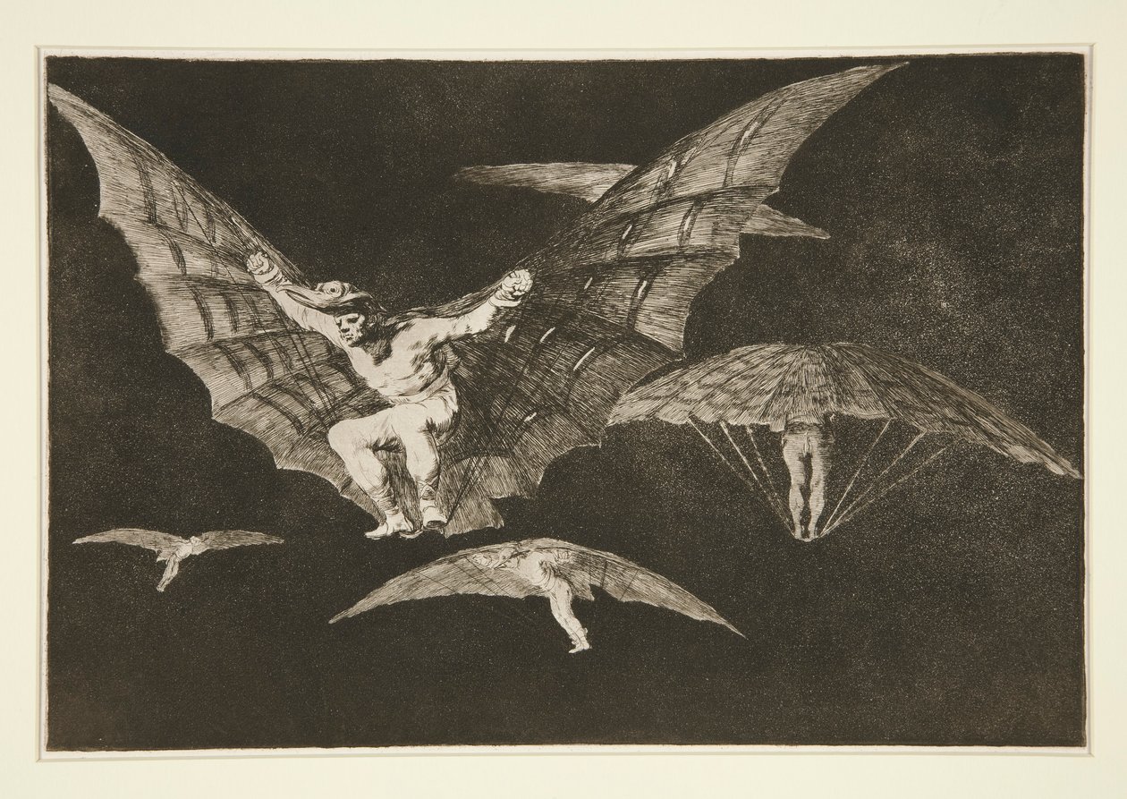 Způsob létání (A Way of Flying), pl. 13 ze série Přísloví od Francisco de Goya