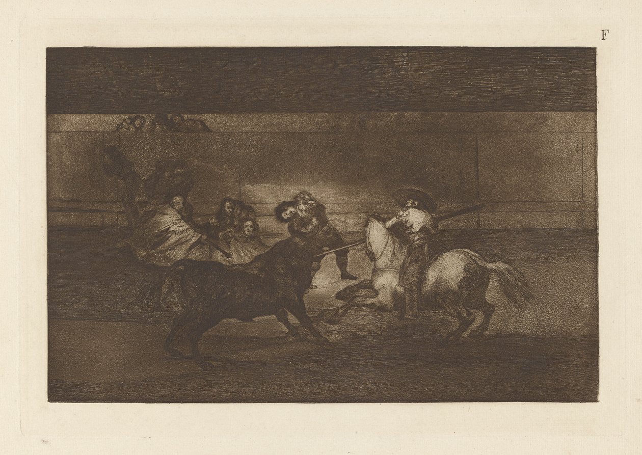 Smrt Pepe Illa (3. kompozice), Deska F z The Bull Machia (3. vydání) od Francisco de Goya