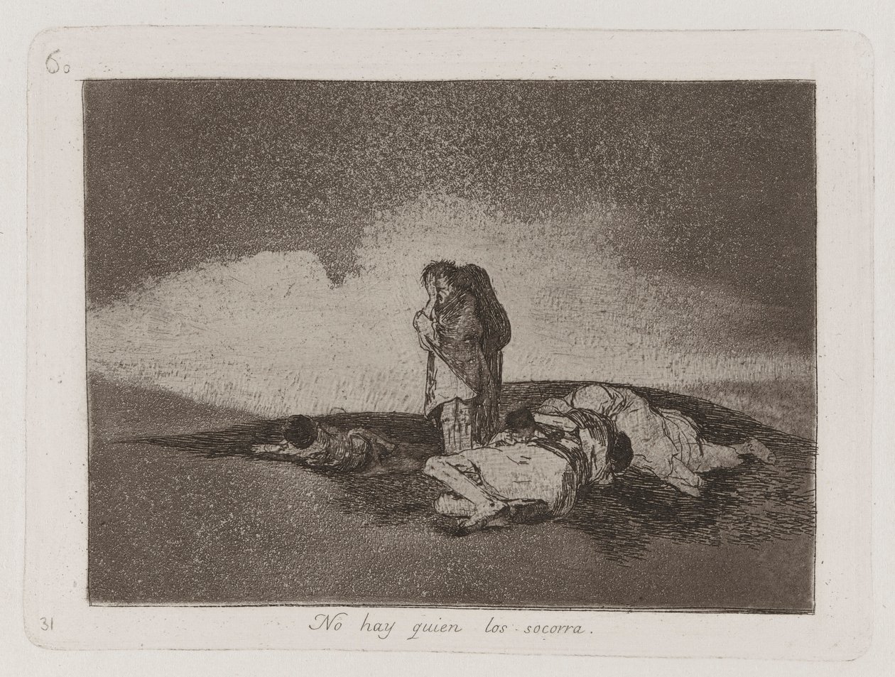 Není nikdo, kdo by jim pomohl, deska 60 z The Disasters of War od Francisco de Goya