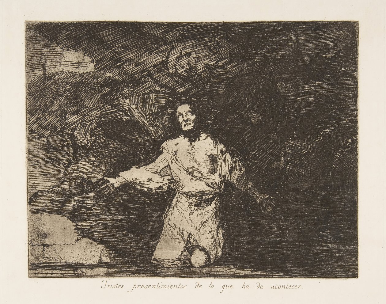 Plate1 z The Disasters of War The Disasters of War: Sad..., ca. 1815 publikováno 1863. od Francisco de Goya