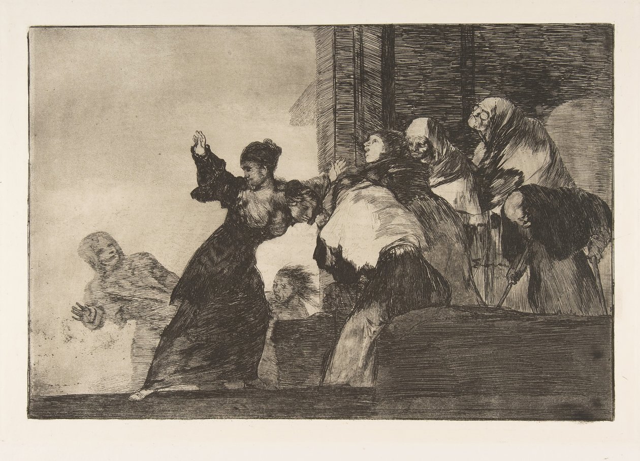 Deska 11 od Nesourodých: Poor Folly, ca. 1816-23 publikováno 1864. od Francisco de Goya