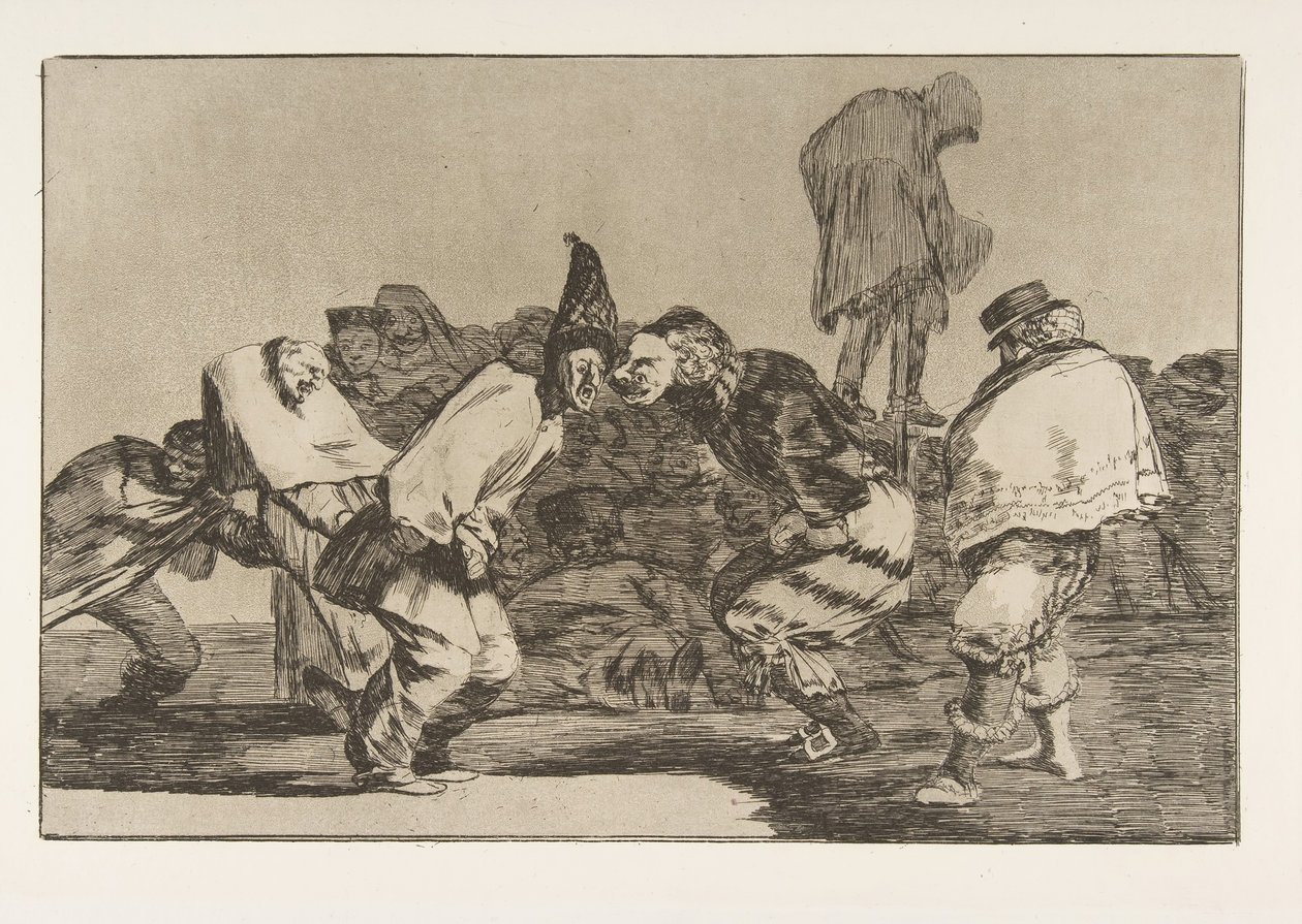 Deska 14 od Nesourodých: Carnival Folly, ca. 1816-23 publikováno 1864. od Francisco de Goya