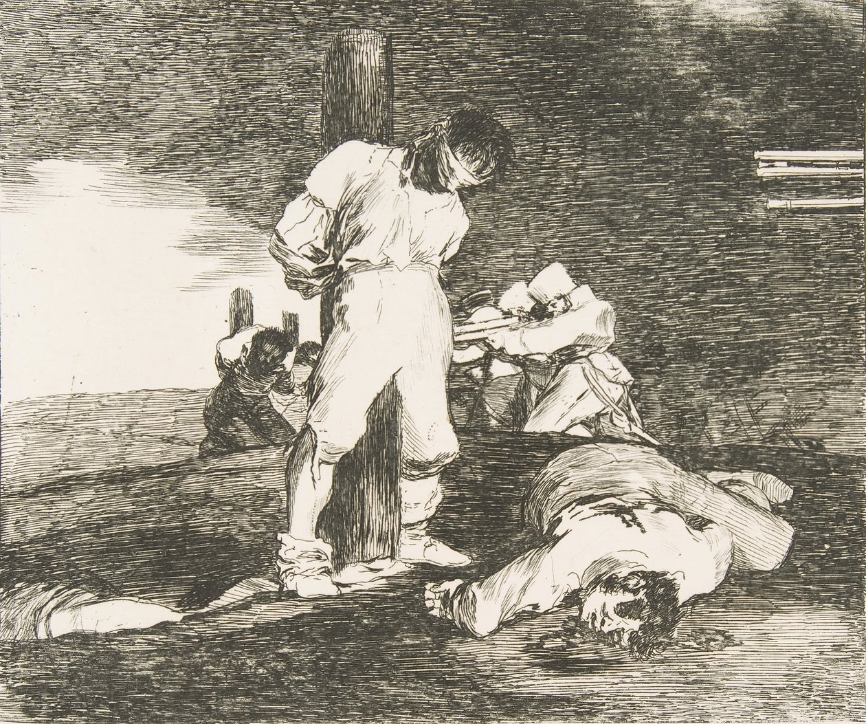 Deska 15 z The Disasters of War Los Desastres de la Guerra: A není pomoci...., 1810. od Francisco de Goya