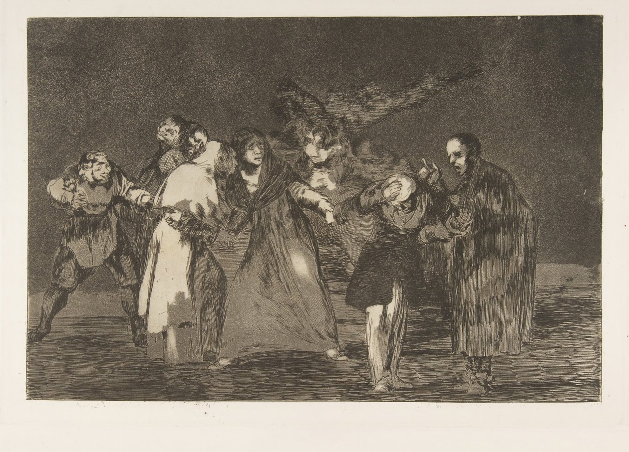 Talíř 16 od Nesourodých: Rány se hojí rychleji než ukvapená slova, cca. 1816-23 publikováno 1864. od Francisco de Goya
