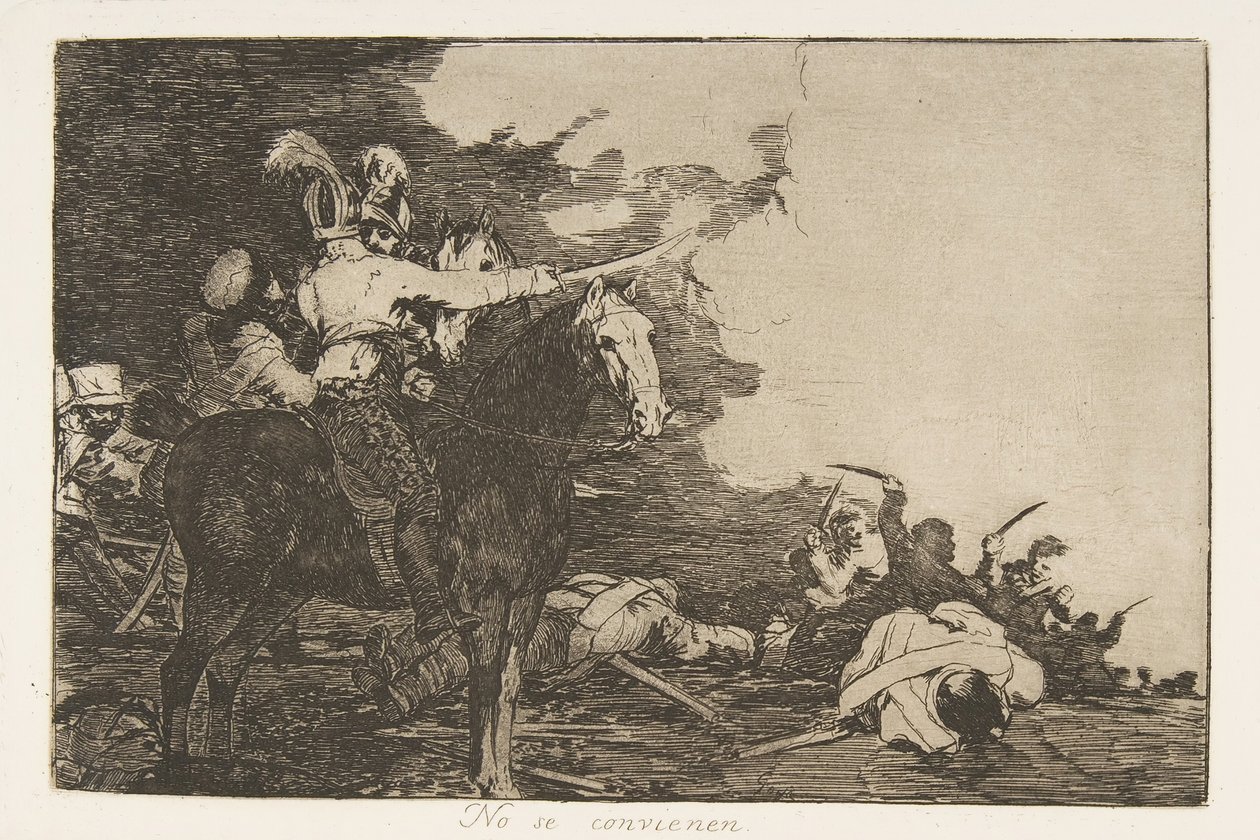 Deska 17 z The Disasters of War Los Desastres de la Guerra: Oni ..., 1810 publikovaná v roce 1863. od Francisco de Goya