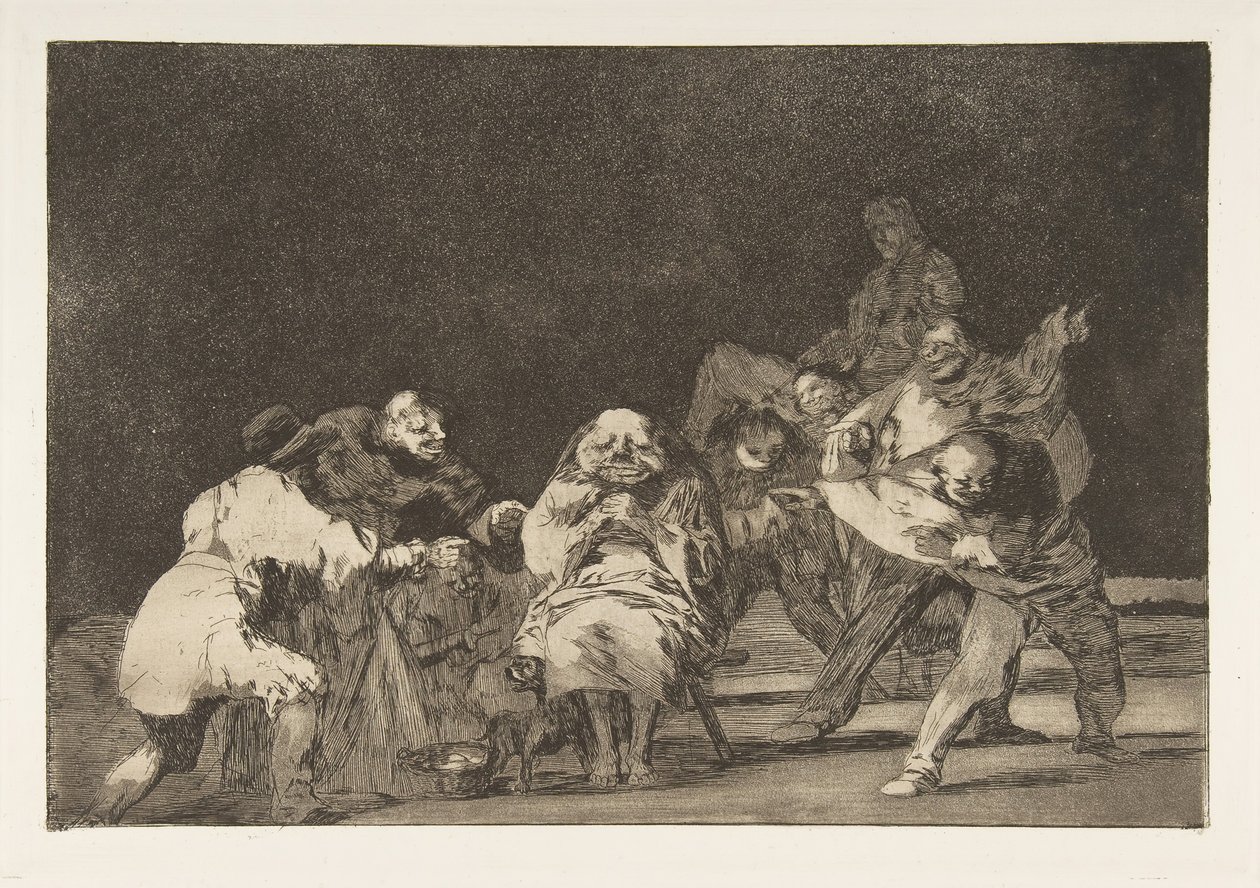 Talíř 17 od Disparates: Loyalty, ca. 1816-23 publikováno 1864. od Francisco de Goya