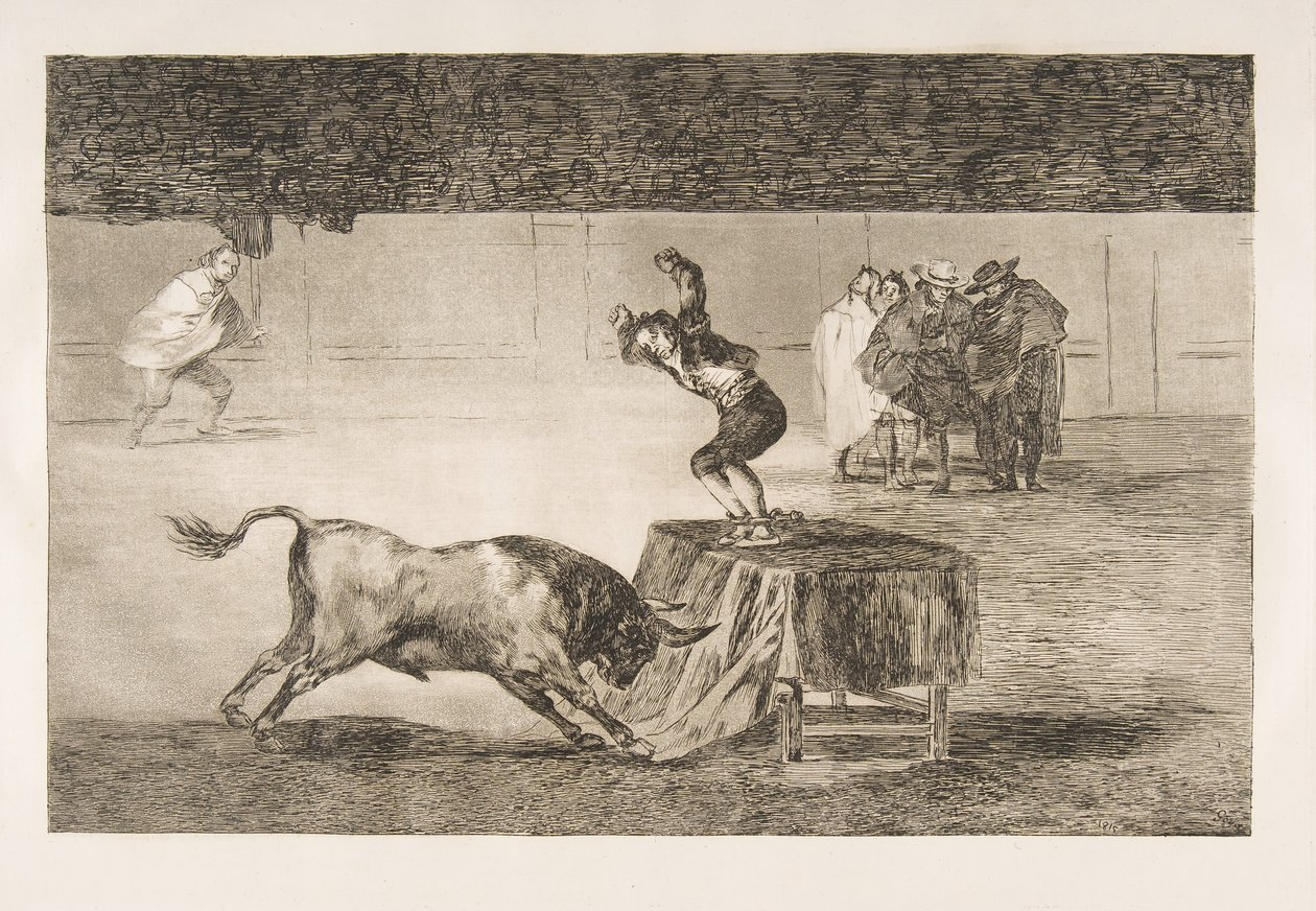 Talíř 19 Tauromaquia: Další jeho šílenství ve stejném ringu., 1816. od Francisco de Goya