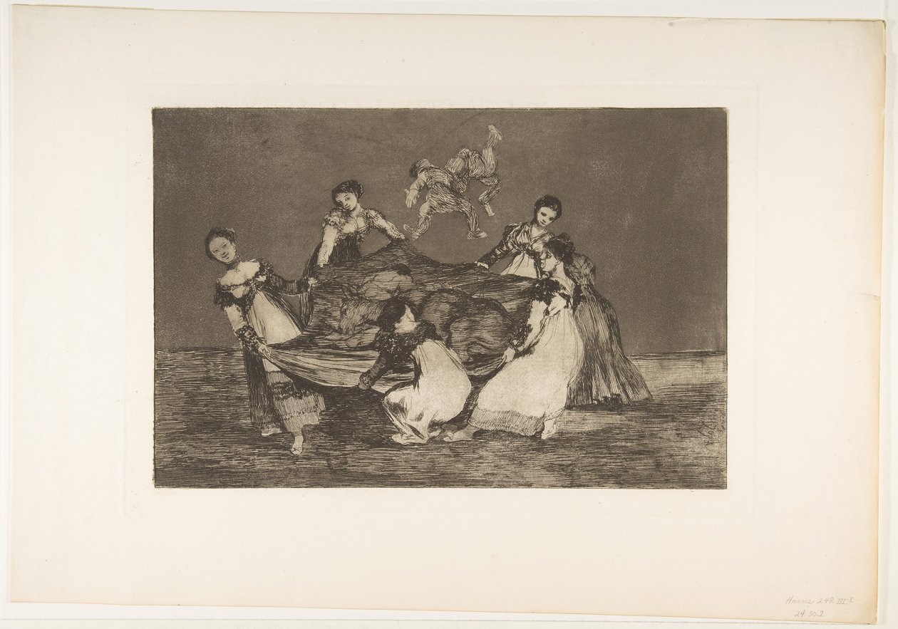 Deska 1 z Nesourodých: Feminine folly., ca. 1816-23 publikováno 1864. od Francisco de Goya