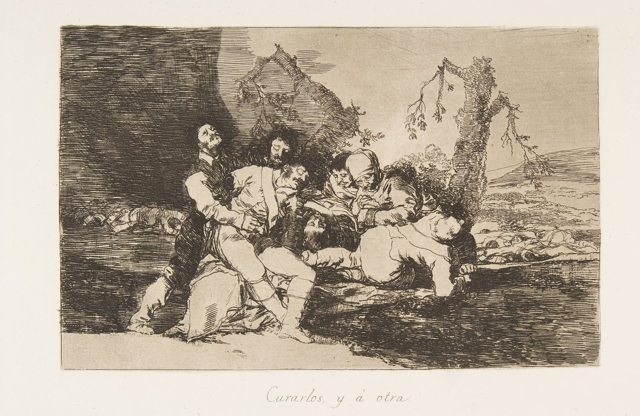 Talíř 20 z The Disasters of War Los Desastres de la Guerra: Get t..., 1810, publikováno 1863. od Francisco de Goya