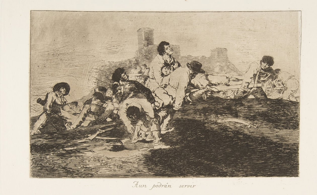 Deska 24 z The Disasters of War Los Desastres de la Guerra: Oni ..., 1810 publikovaná v roce 1863. od Francisco de Goya