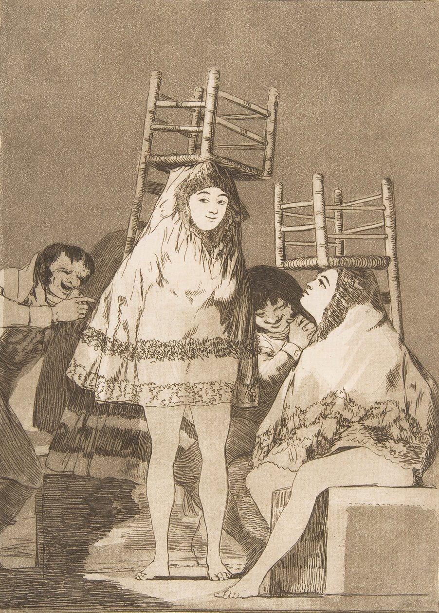 Talíř 26 z Los Caprichos: Už mají místo Ya tienen asiento., 1799. od Francisco de Goya