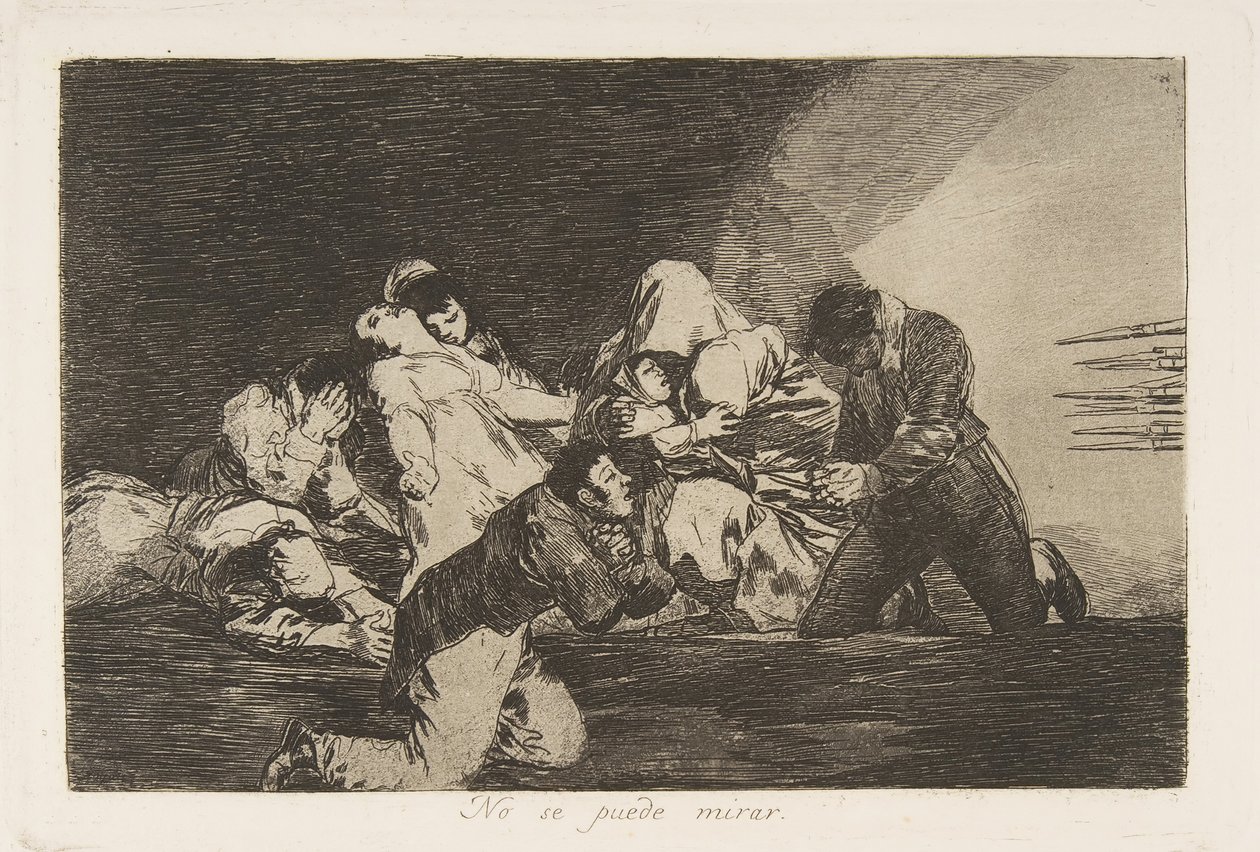Deska 26 z The Disasters of War Los Desastres de la Guerra: One..., 1810-20, vydáno 1863. od Francisco de Goya