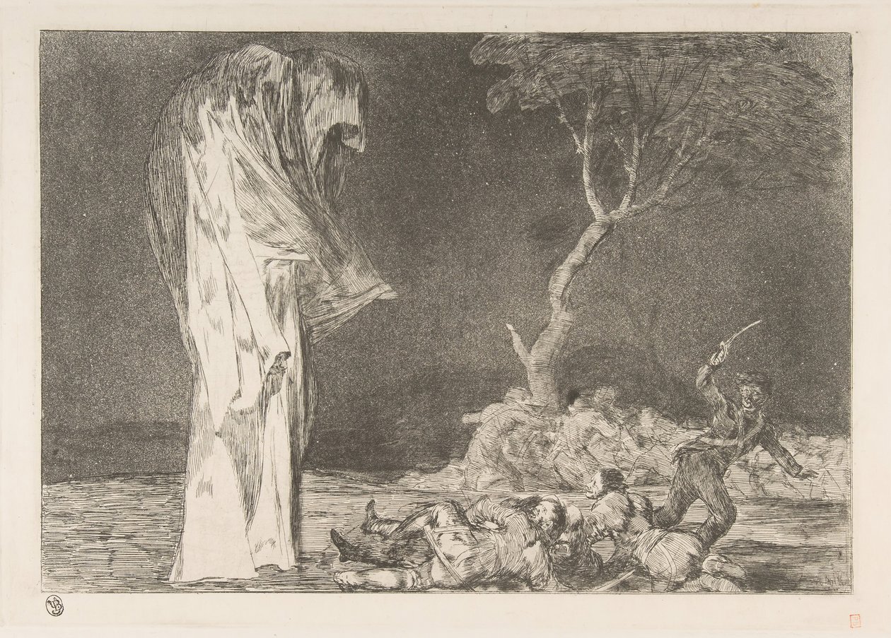Deska 2 od Disparates: Folly of Fear, ca. 1816-23 publikováno ca. 1848. od Francisco de Goya