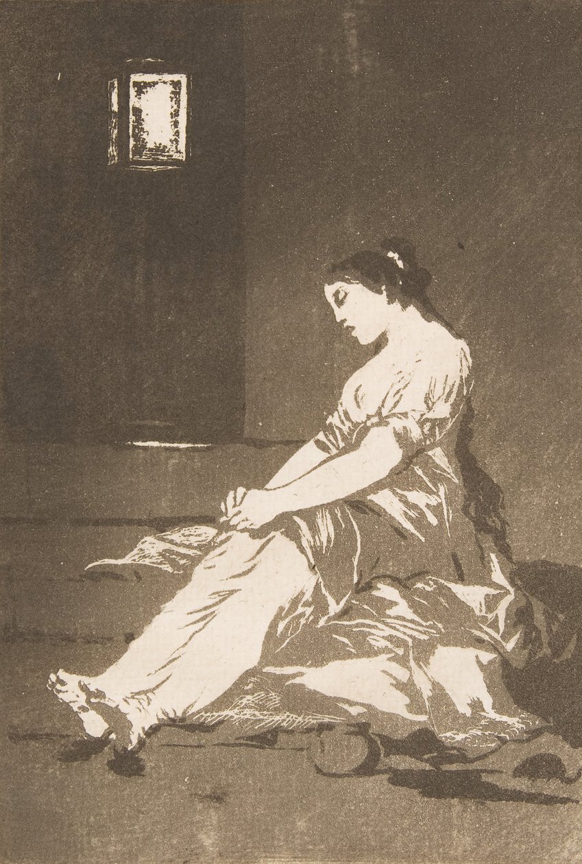 Deska 32 z Los Caprichos: Protože byla citlivá., 1799. od Francisco de Goya